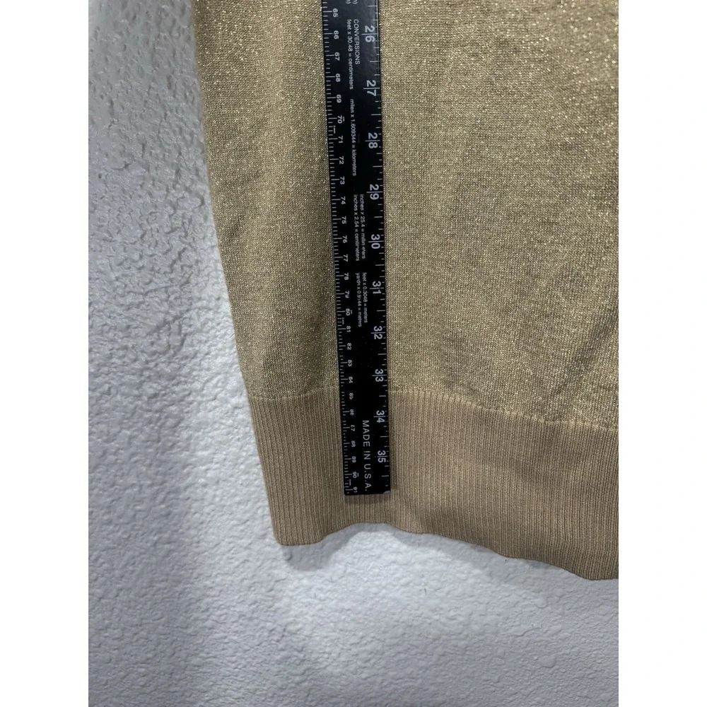 MK Michael Kors Dress L Sweater Womens Dressy Gold Designer Luxury New